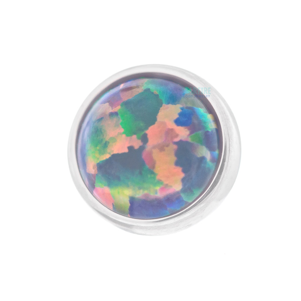 threadless: Bezel-Set Round Opal End