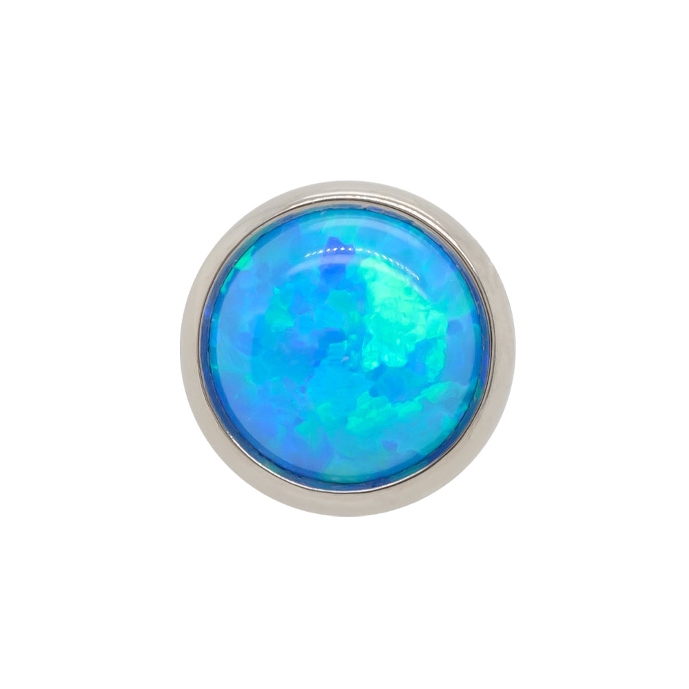 threadless: Bezel-Set Round Opal End