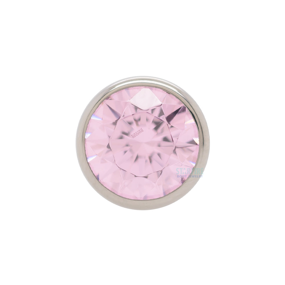 threadless: Bezel-Set Round Faceted Gem End