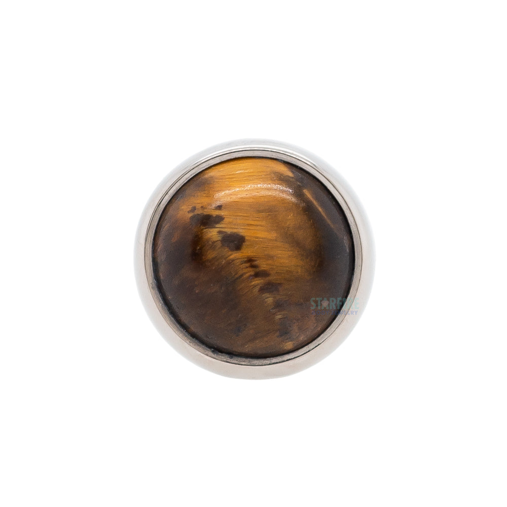 threadless: Bezel-Set Round Natural Stone Cabochon End