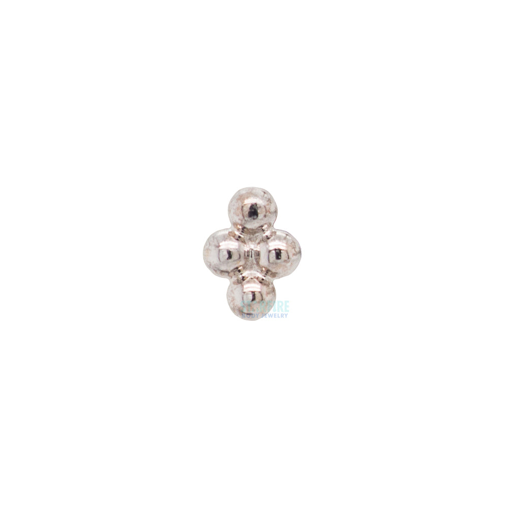 Quad Bead Cluster Threaded End in Gold