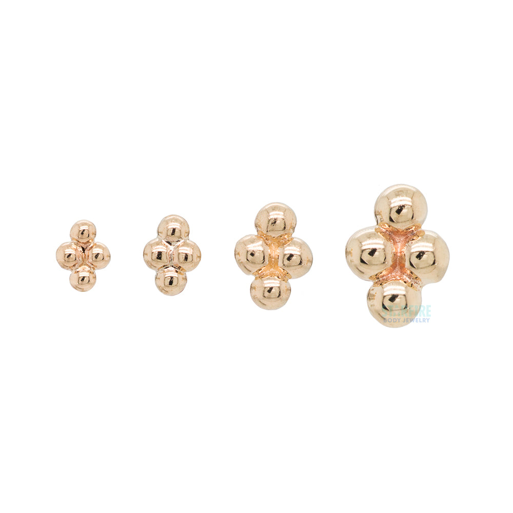 threadless: Quad Bead Cluster Pin in Gold