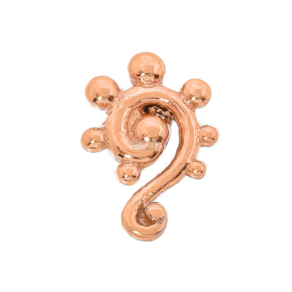 "Dots & Swirls" Threaded End in Gold