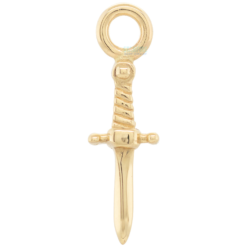 "Slasher Dagger" Charm in Gold & Platinum