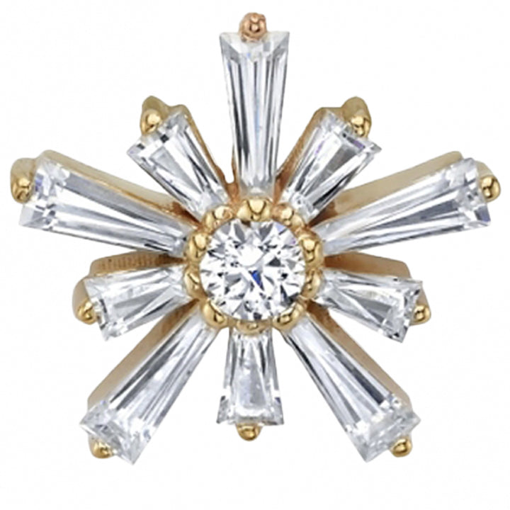 "Mininova" & "Supernova" Threaded End in Gold & Platinum with DIAMONDS
