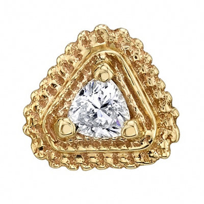 Afghan Trillion Threaded End in Gold with DIAMOND