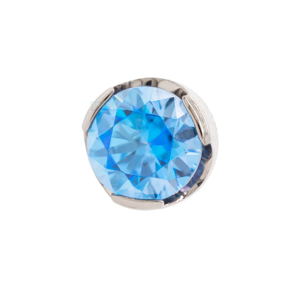 threadless: Prong-Set Brilliant-Cut Gem End