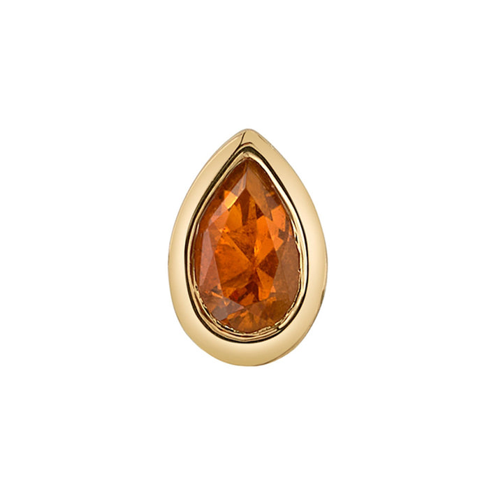 Anastasia Topaz Pear in Bezel Threaded End in Gold