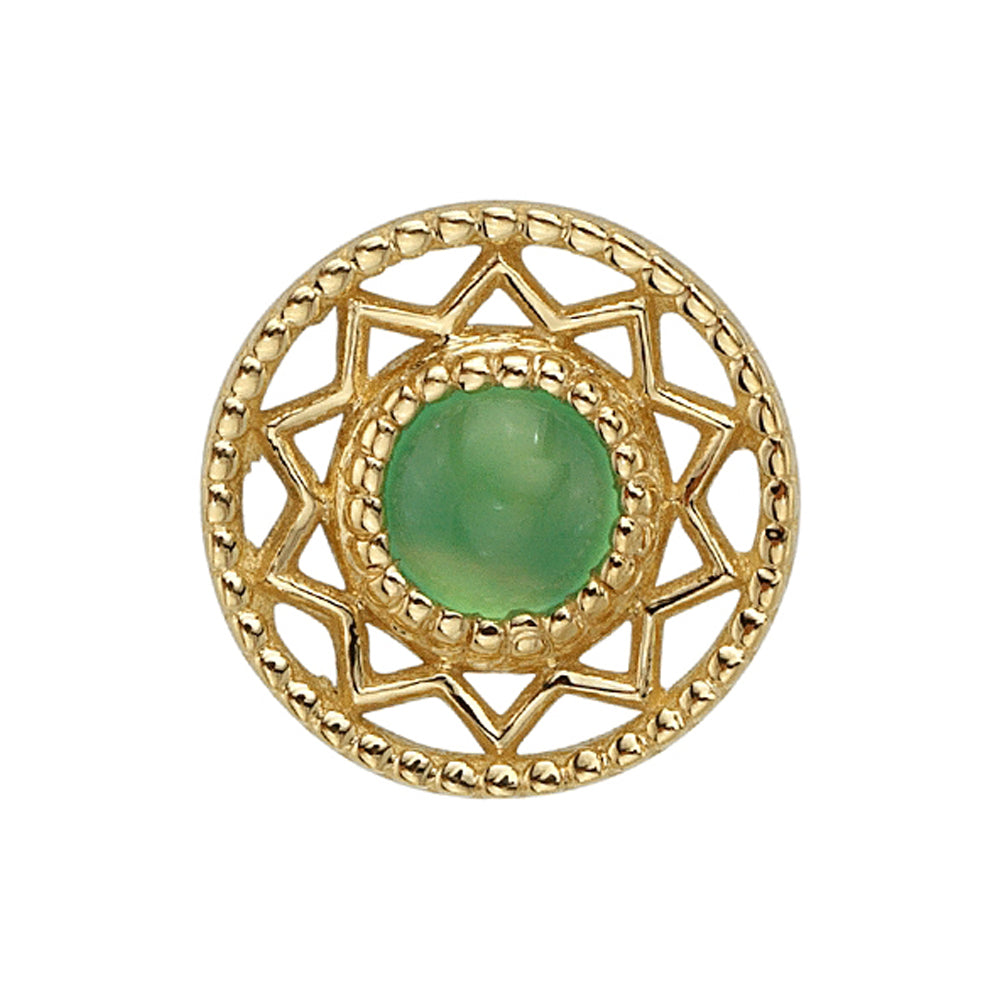 threadless: "Bandera" Pin in Gold & Platinum with Jade
