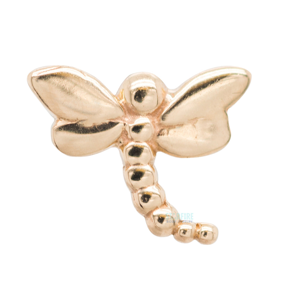 Dragonfly Large Threaded End in Gold