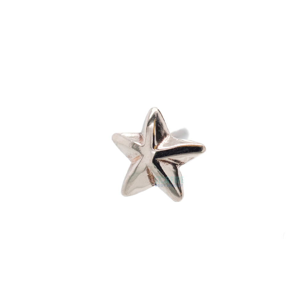 Leroi threadless: Beveled Star Pin in Gold – Starfire Body Jewelry Company