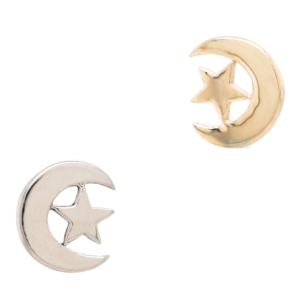 threadless: Moon & Star Pin in Gold