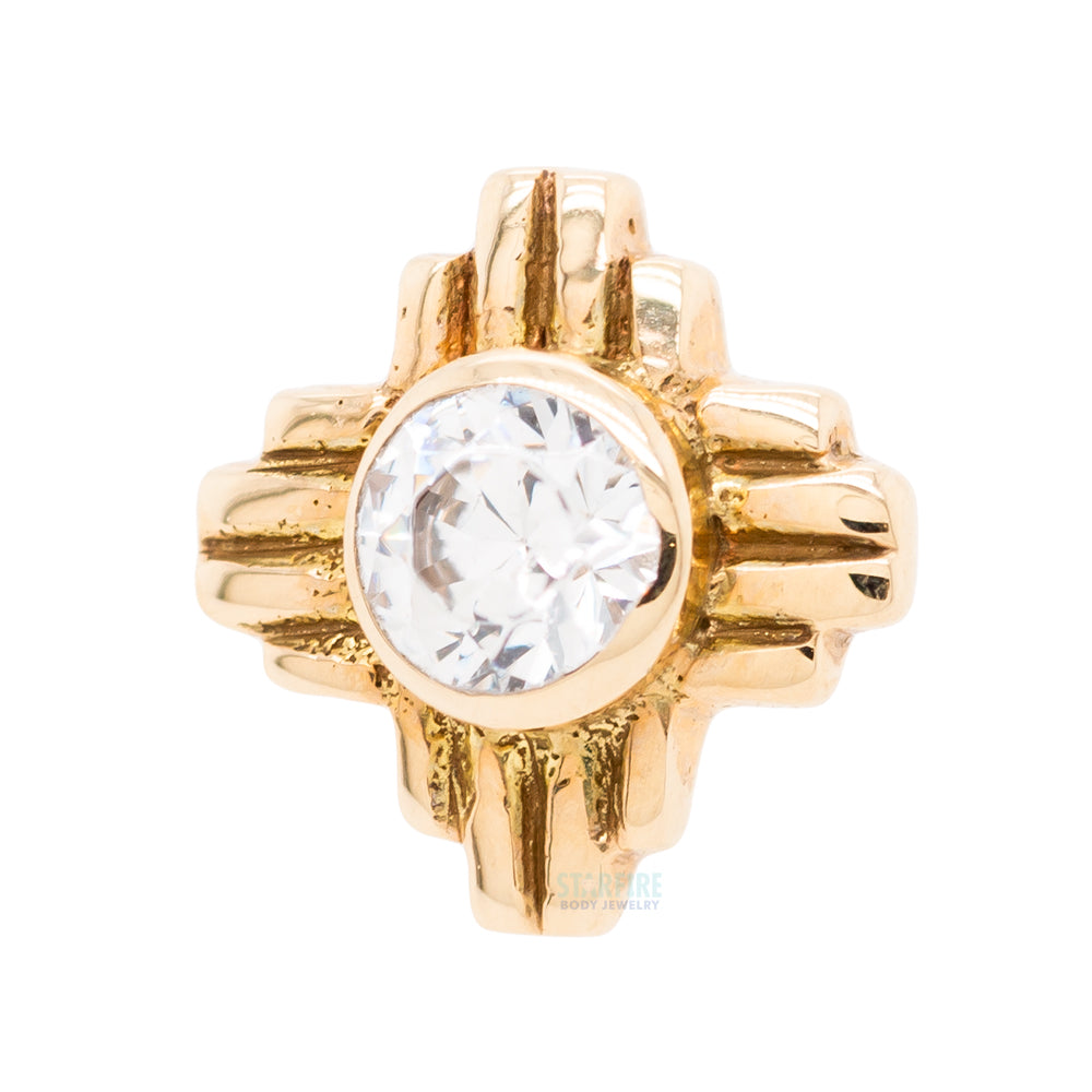 threadless: "Zia" Faceted Gem Pin in Gold