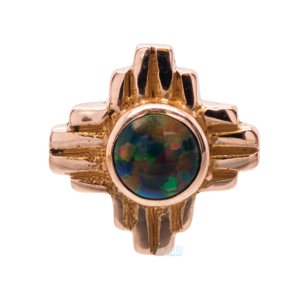 threadless: "Zia" Opal Pin in Gold