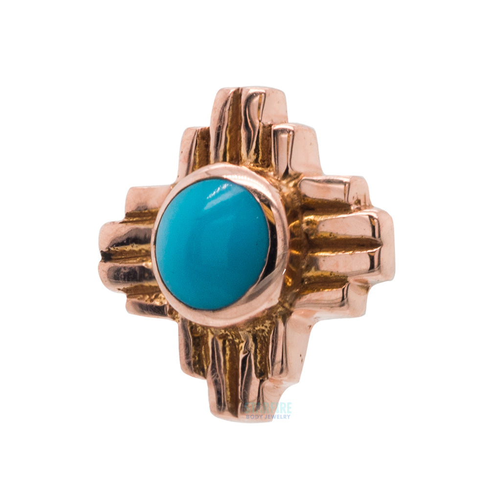 threadless: "Zia" Large Stone Cabochon Pin in Gold