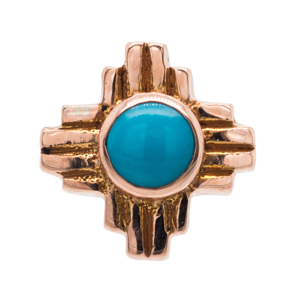 threadless: "Zia" Large Stone Cabochon Pin in Gold