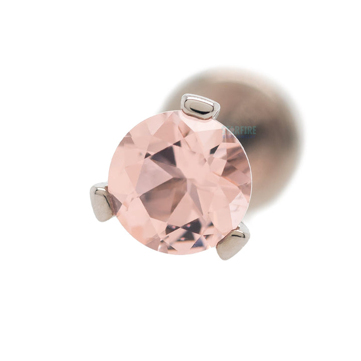 3 Prong-Set Faceted Gem on Flatback