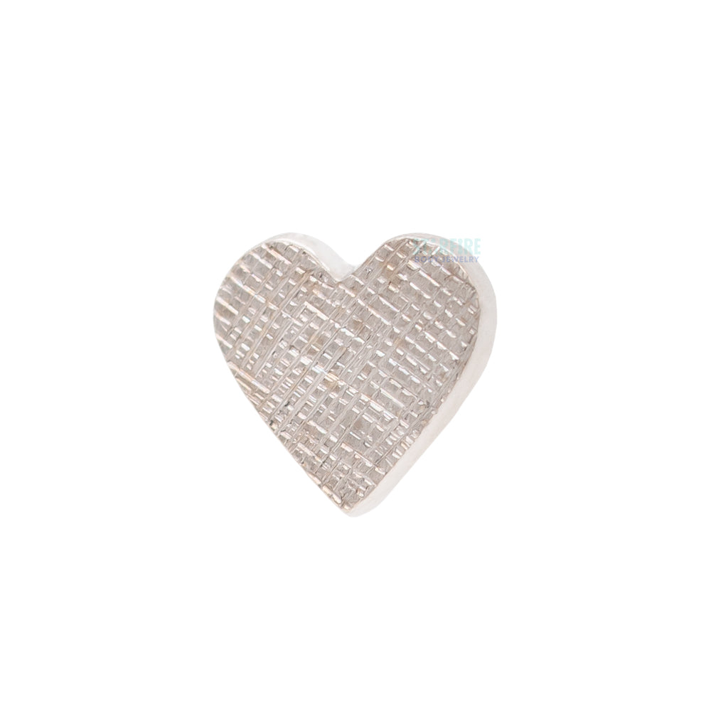 Flat Heart Threaded End FLORENTINE FINISH in Gold