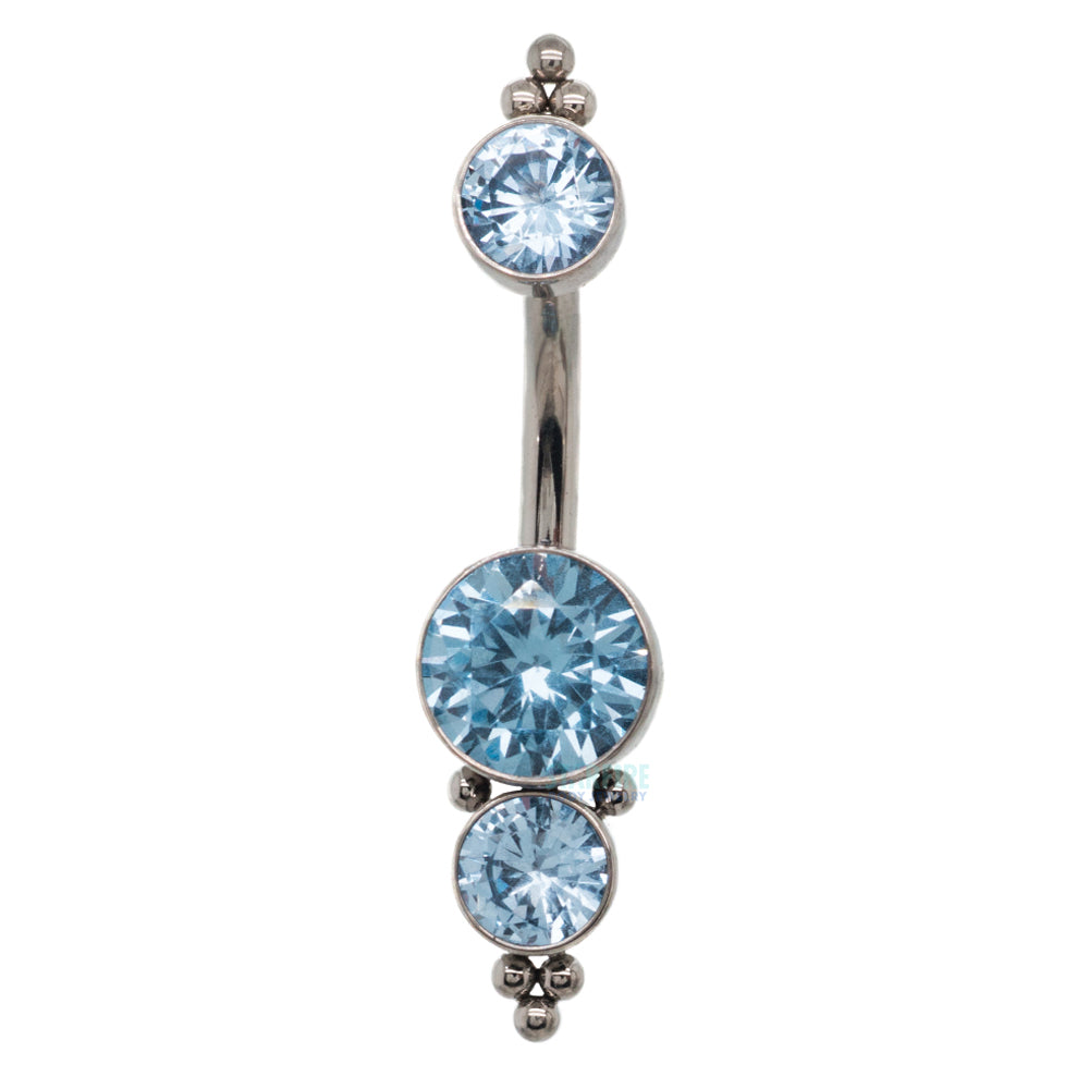 1HN 'Haute Couture' Faceted Gem Navel Curve