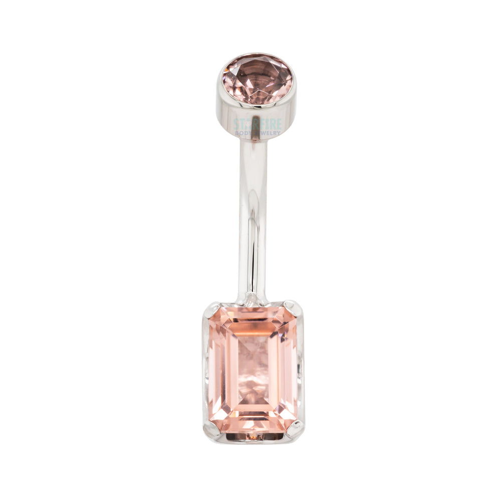 Emerald-Cut Brilliant-Cut Gem Navel Curve