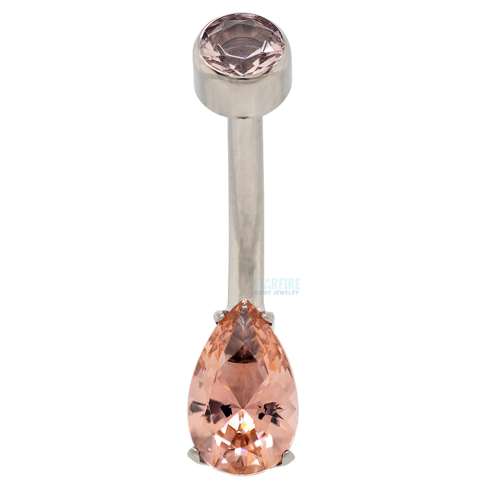Pear-Cut Brilliant-Cut Gem Navel Curve