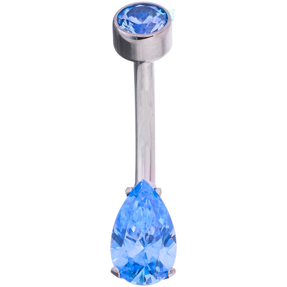 Pear-Cut Brilliant-Cut Gem Navel Curve