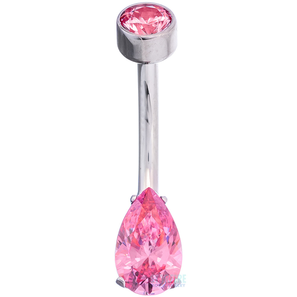 Pear-Cut Brilliant-Cut Gem Navel Curve