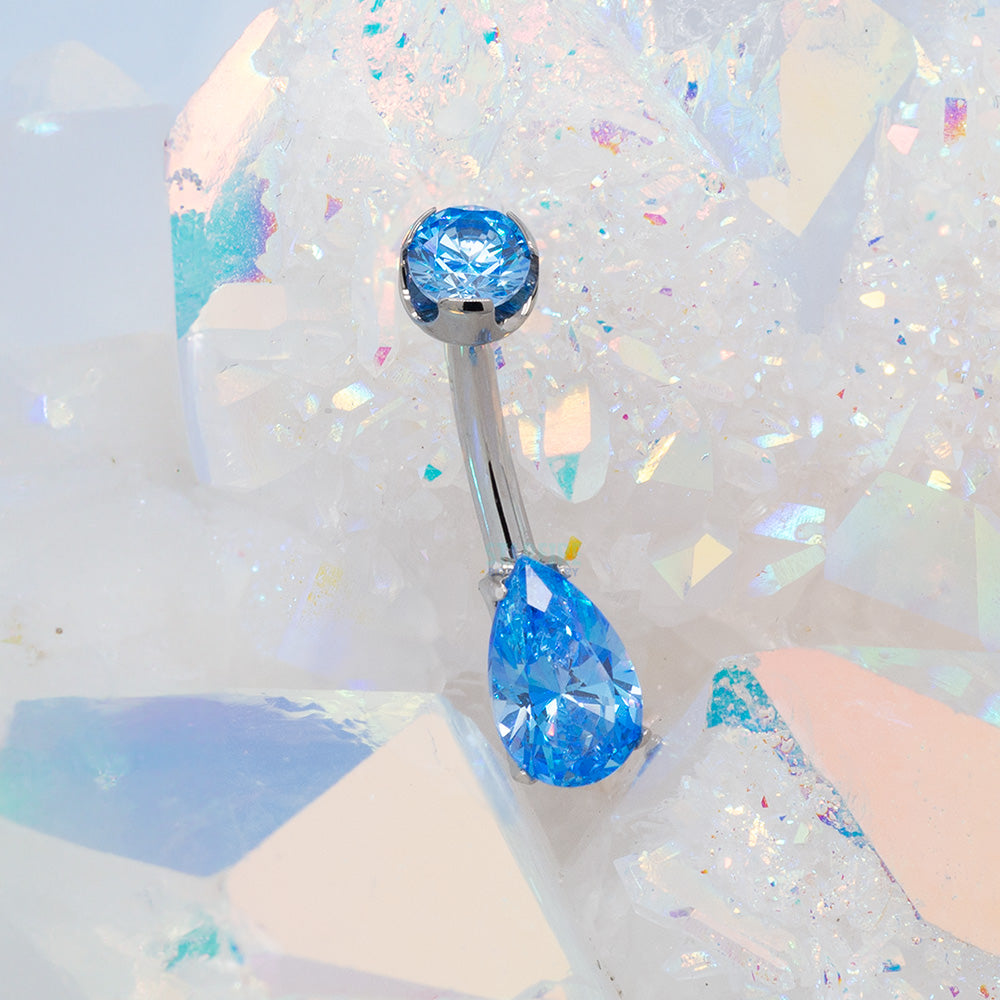 Pear-Cut Brilliant-Cut Gem Navel Curve