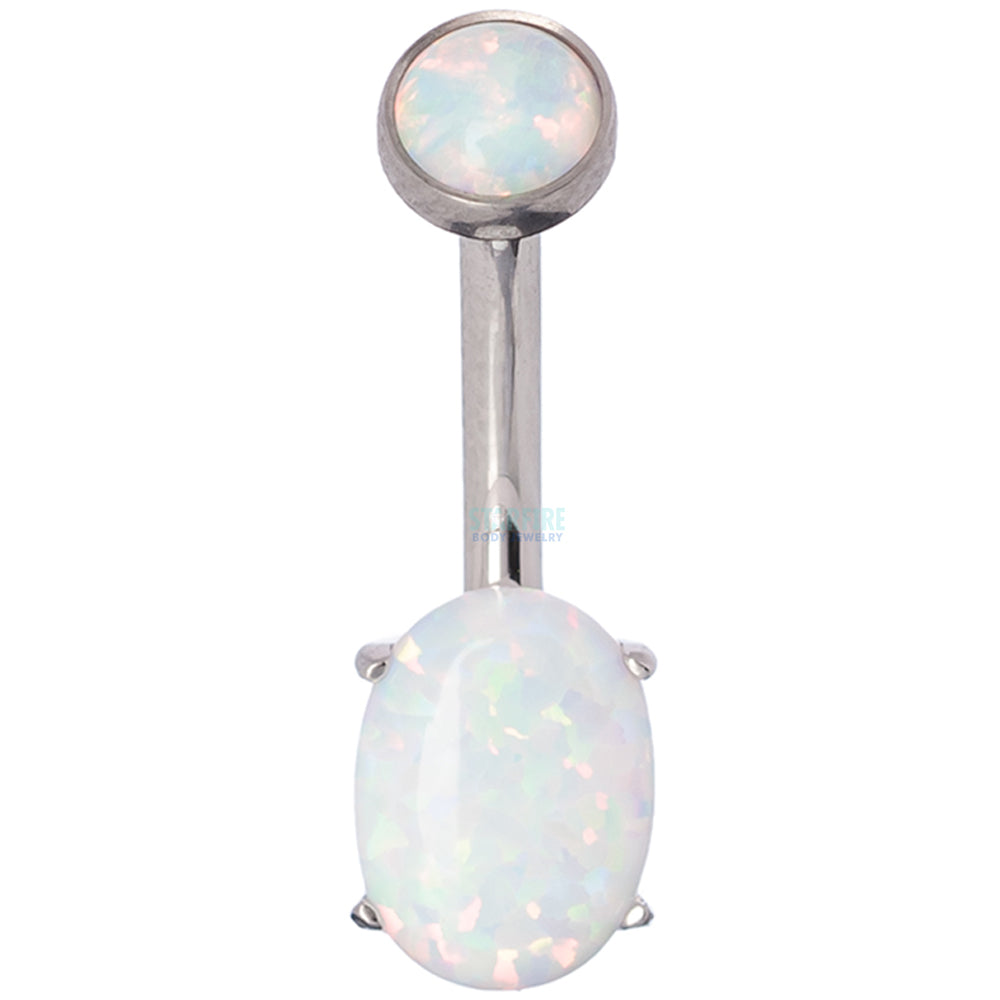 Oval-Cut Opal Cabochon Navel Curve