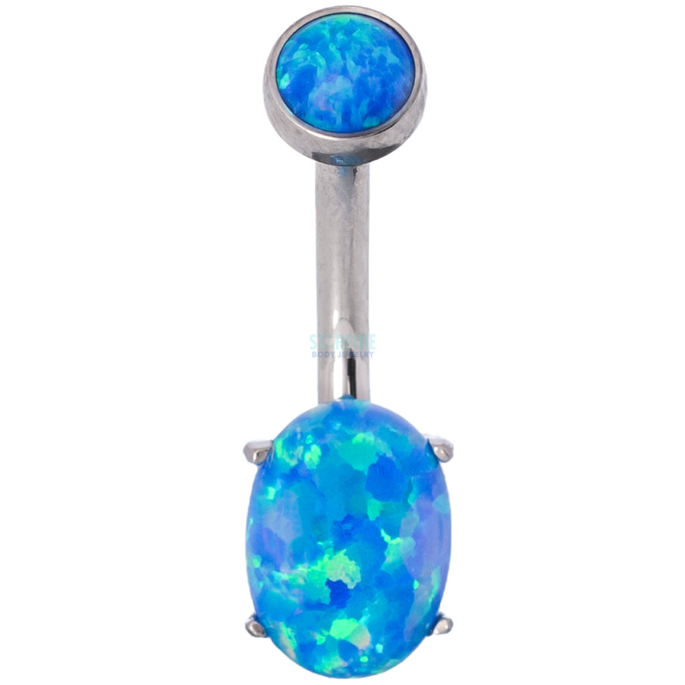 Oval-Cut Opal Cabochon Navel Curve