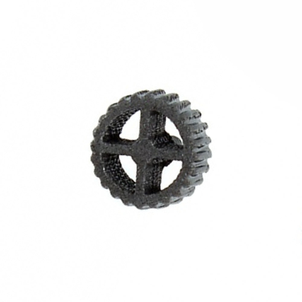 Sandblasted Cog Threaded End in Black Rhodium - Gold