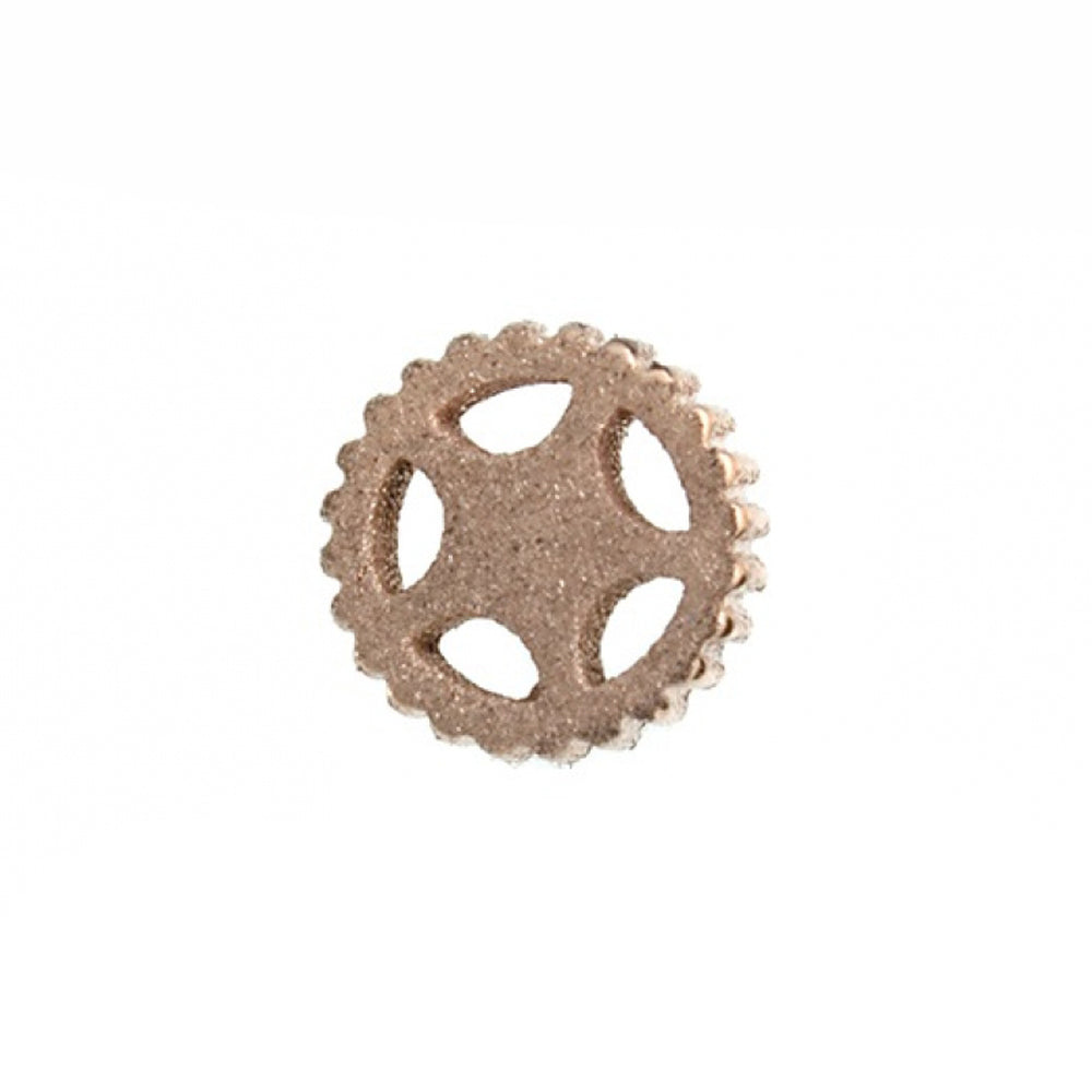 Sandblasted Cog Threaded End in Gold