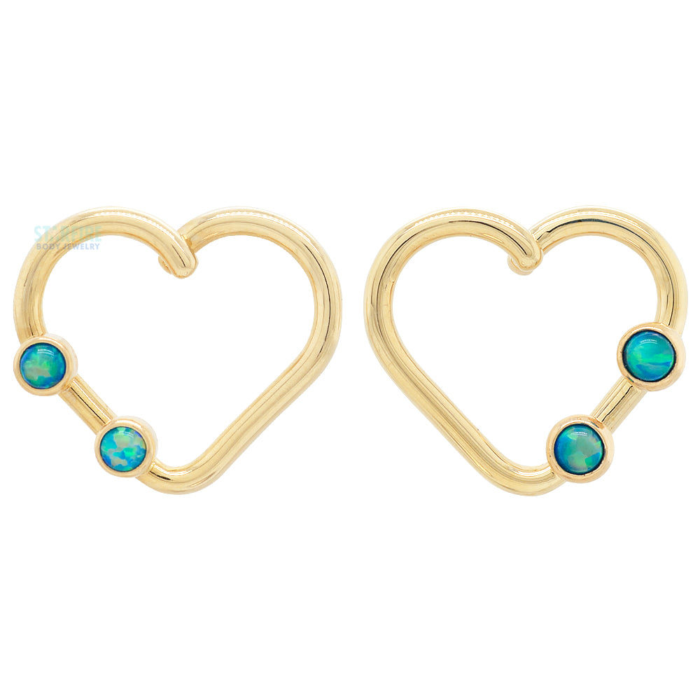 "Heartbreaker" Ring in Gold with Opals