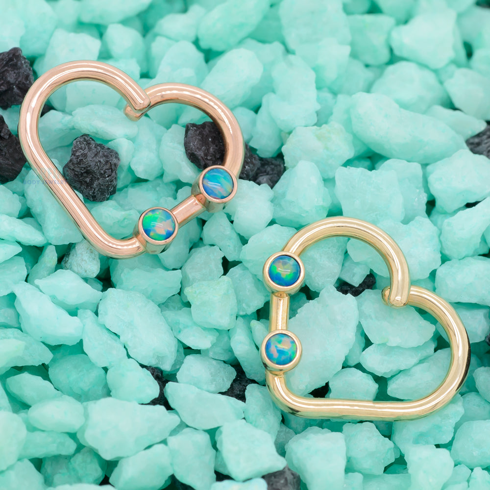 "Heartbreaker" Ring in Gold with Opals