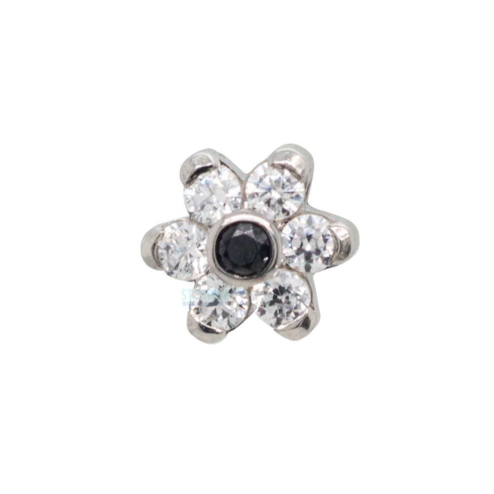 1.25mm/1.25mm Brilliant-Cut Gem Flower Threaded End - custom color combos
