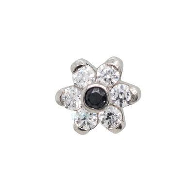 1.25mm/1.25mm Brilliant-Cut Gem Flower Threaded End - custom color combos