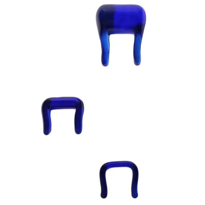 Glass Septum Retainer - Cobalt Blue