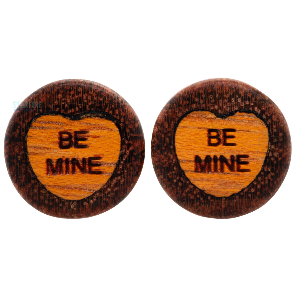 Sweet Heart Wood Inlay Plugs