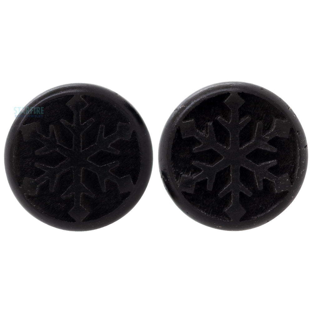 Diamond Flake Snowflake Wood Plugs