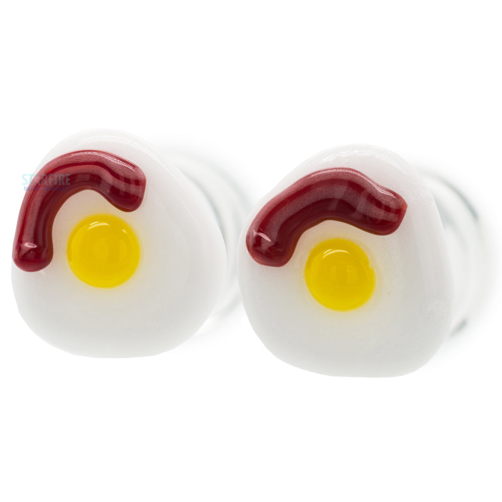Bacon & Egg Glass Plugs