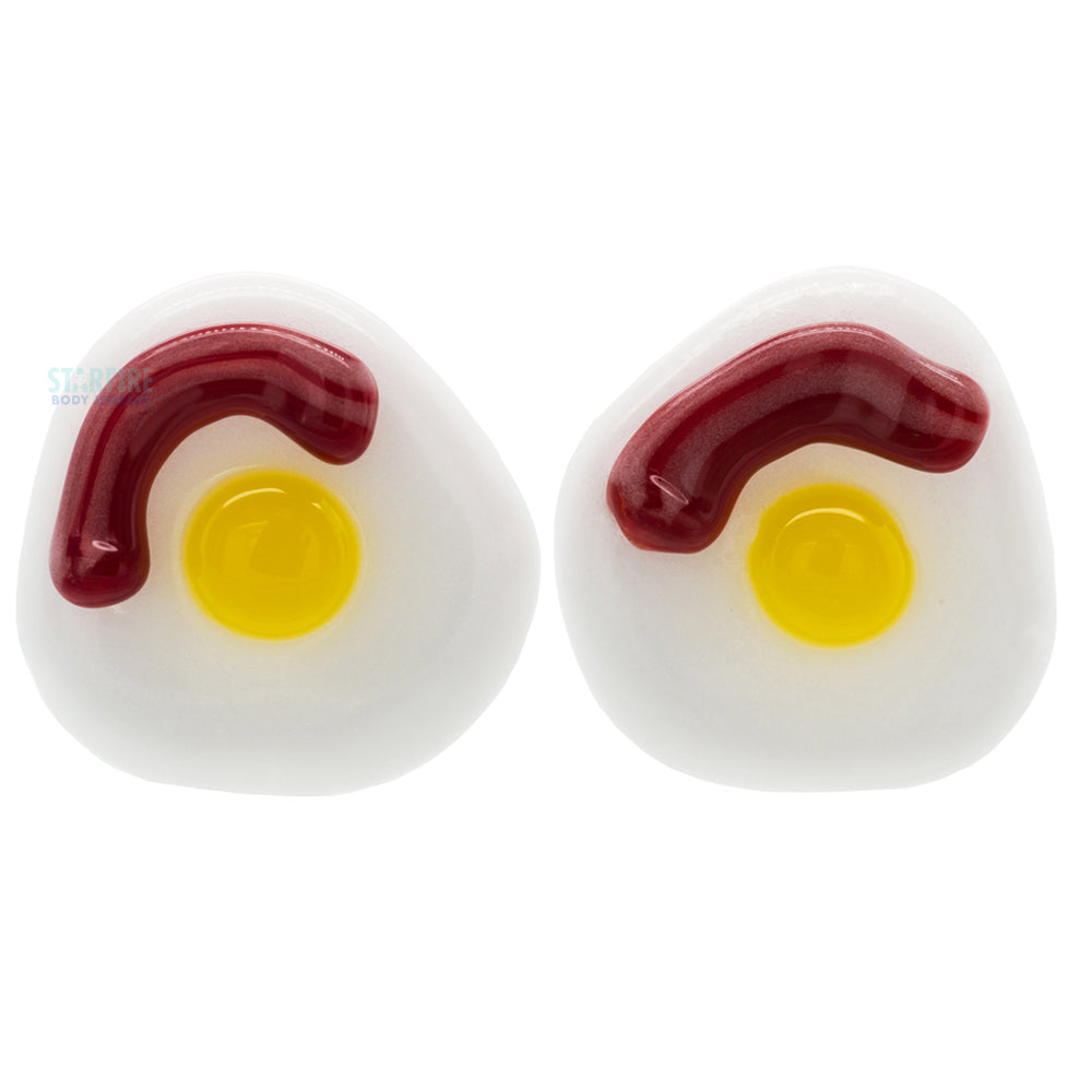 Bacon & Egg Glass Plugs