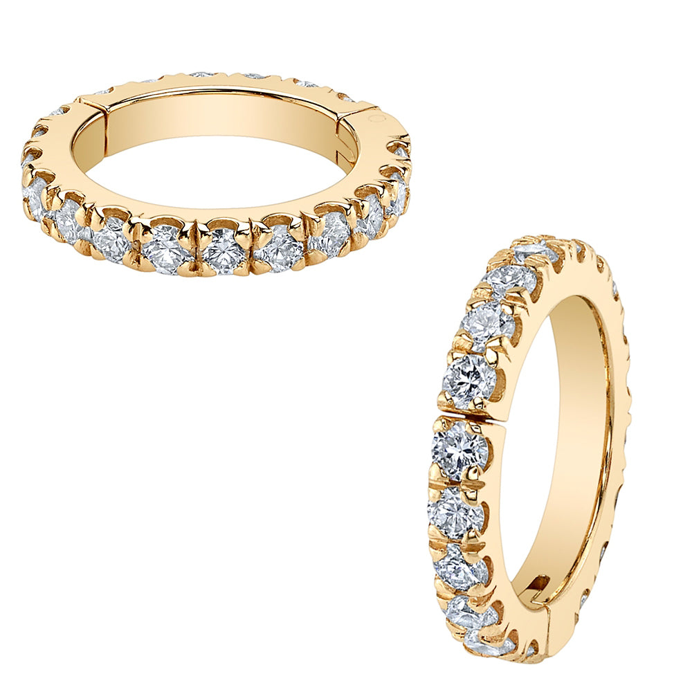 "Infinity Telesto" Hinge Ring in Gold & Platinum with DIAMONDS