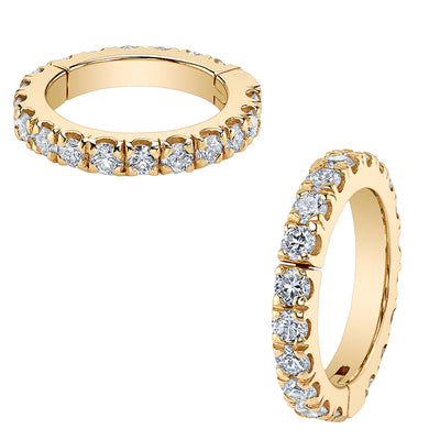 "Infinity Telesto" Hinge Ring in Gold & Platinum with DIAMONDS