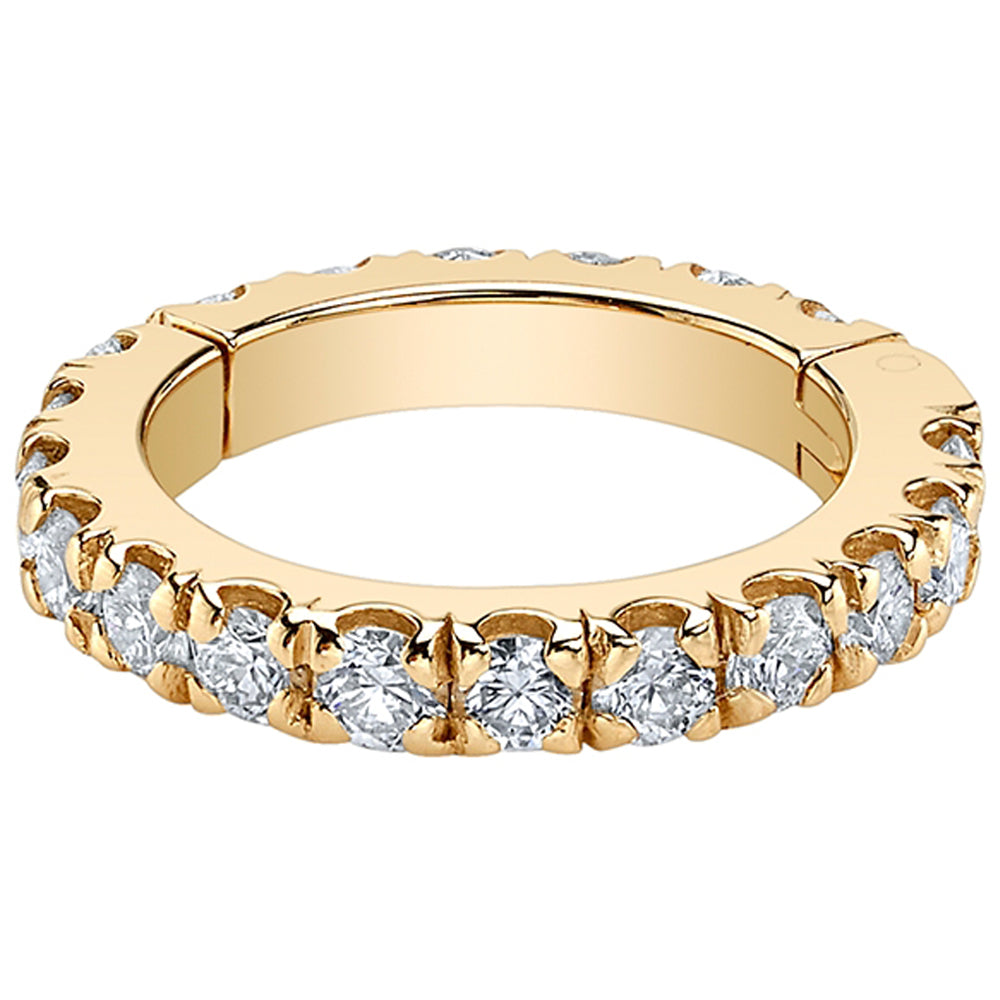 "Infinity Telesto" Hinge Ring in Gold & Platinum with DIAMONDS