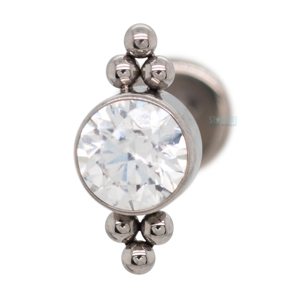 11HT-6A 'Haute Couture' 4mm Faceted Gem Bezel on Flatback