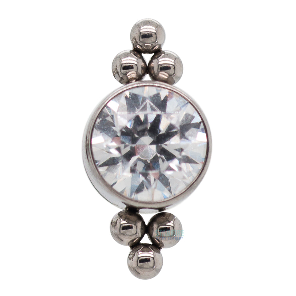 11HT-6A 'Haute Couture' 4mm Faceted Gem Bezel on Flatback