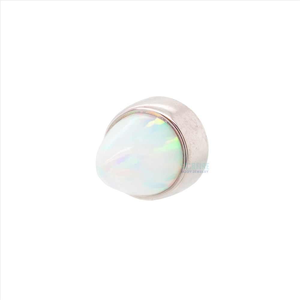 Bezel-Set Opal Bullet on Flatback