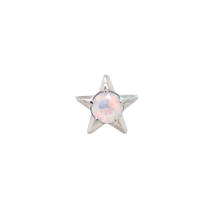 Gem Star Threaded End with Brilliant-Cut Gem