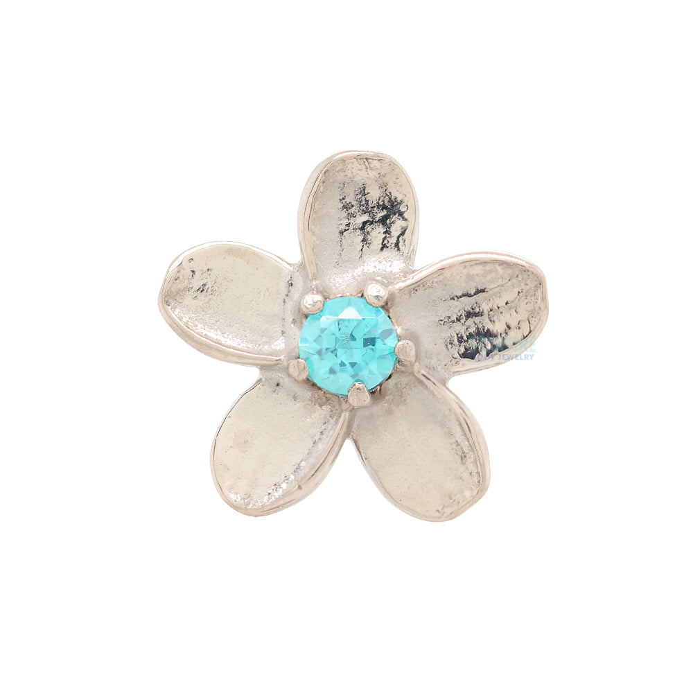 threadless: Plumeria End in Gold with Brilliant-Cut Gems