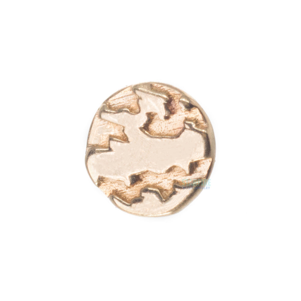 threadless: Distortion Disc Pin in Gold